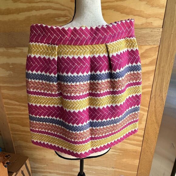 Nomad Colorful Chevron Patterned Skirt - Picture 1 of 6